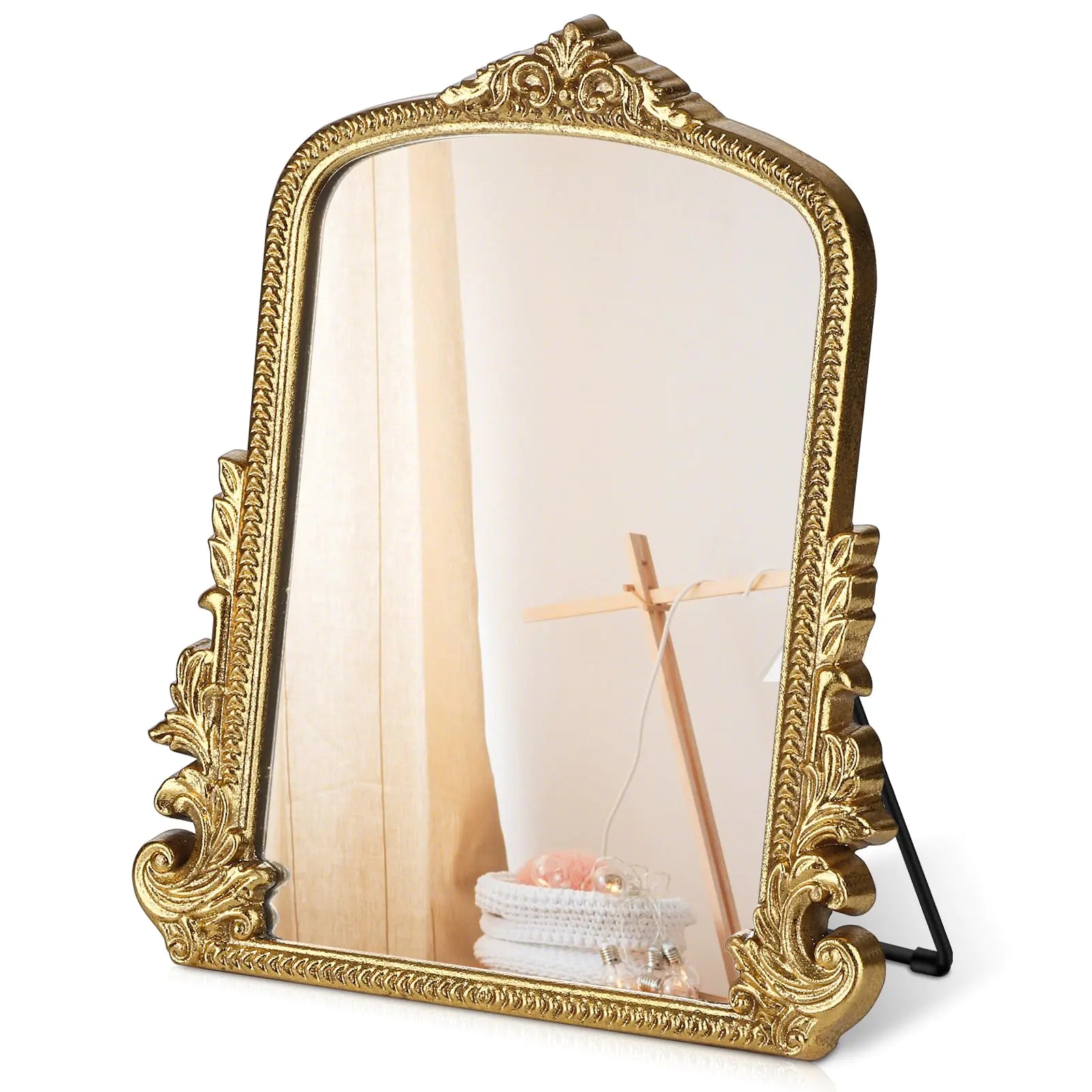 Gold Antique Style Vanity Desk Mirror